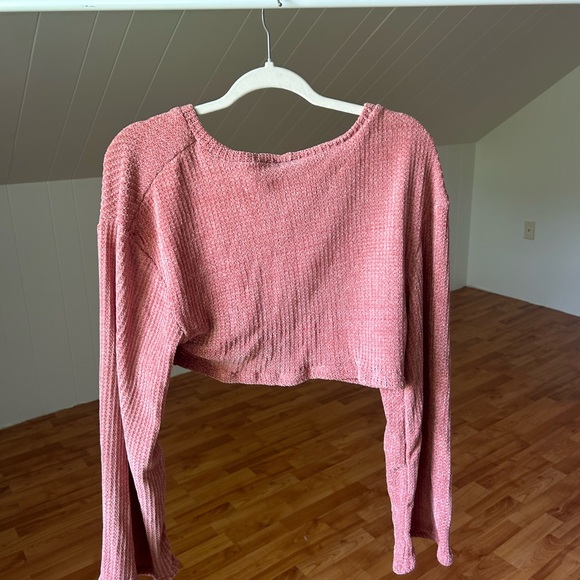 Women's Pink Long Sleeve Top - Picture 2 of 5